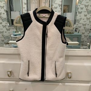 Chelsea and Violet - Shearling/Black Leather Vest
